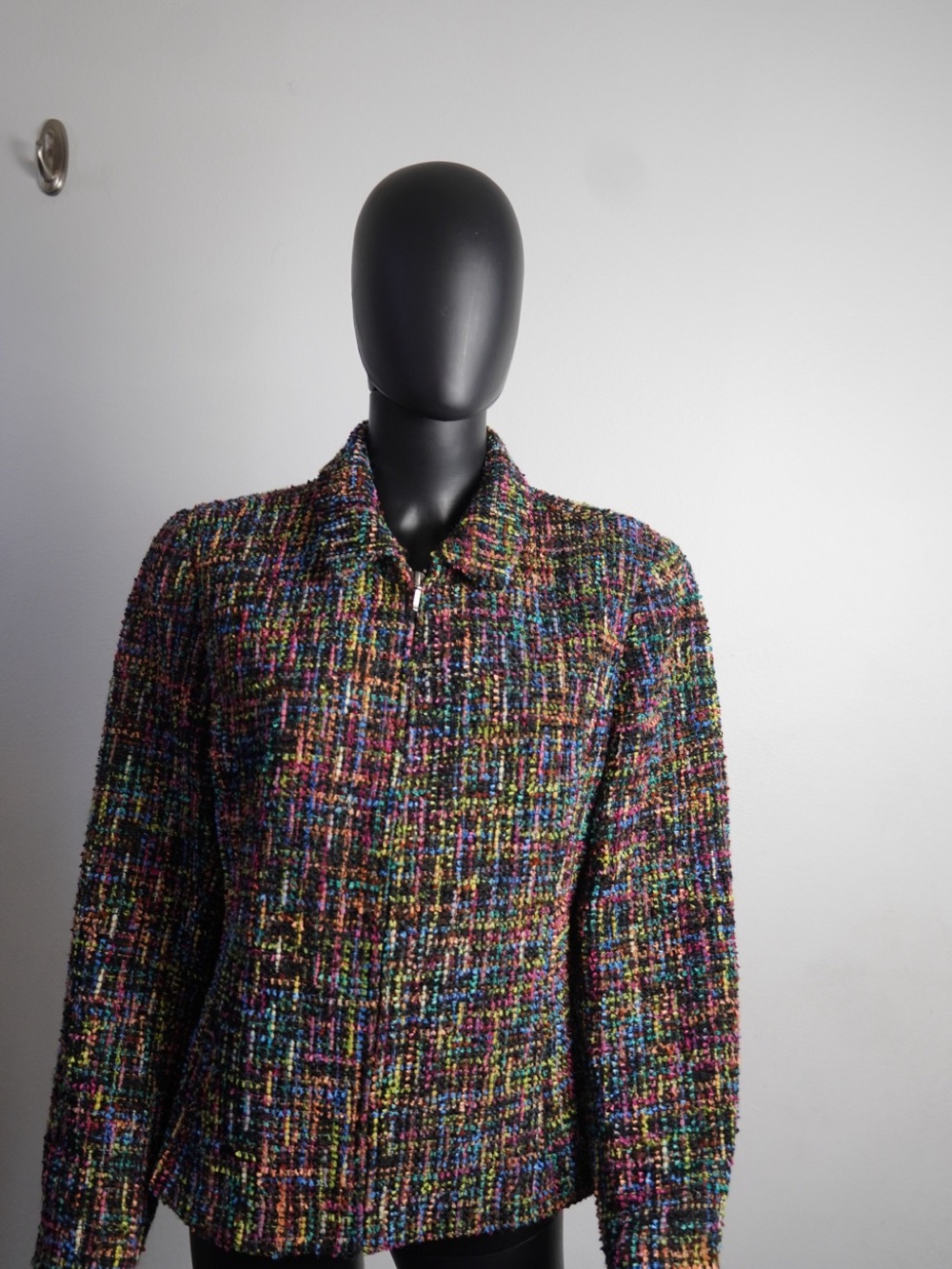 Coldwater Creek Multicolor Tweed Blazer Jacket